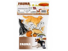 Set 6 perros goma grande FAUNA 